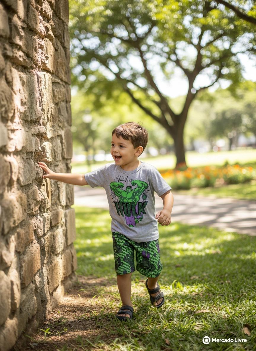 Conjunto Infantil Hulk – Força de Herói