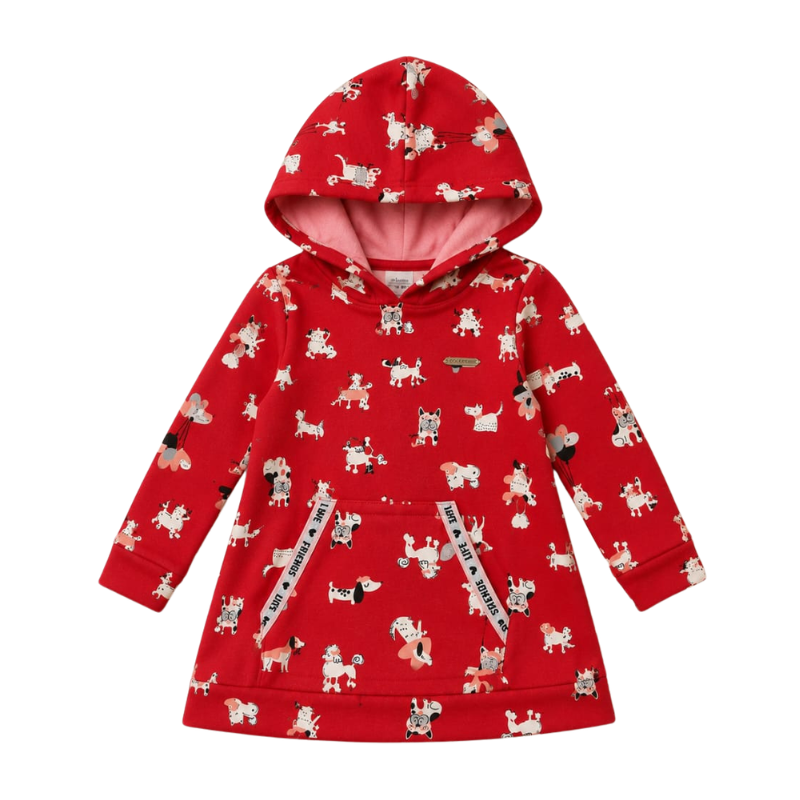 Vestido Infantil Casinha dos Sonhos com Capuz