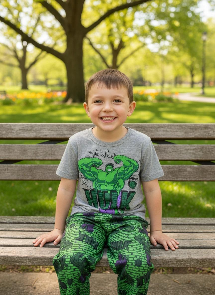Conjunto Infantil Hulk – Força de Herói