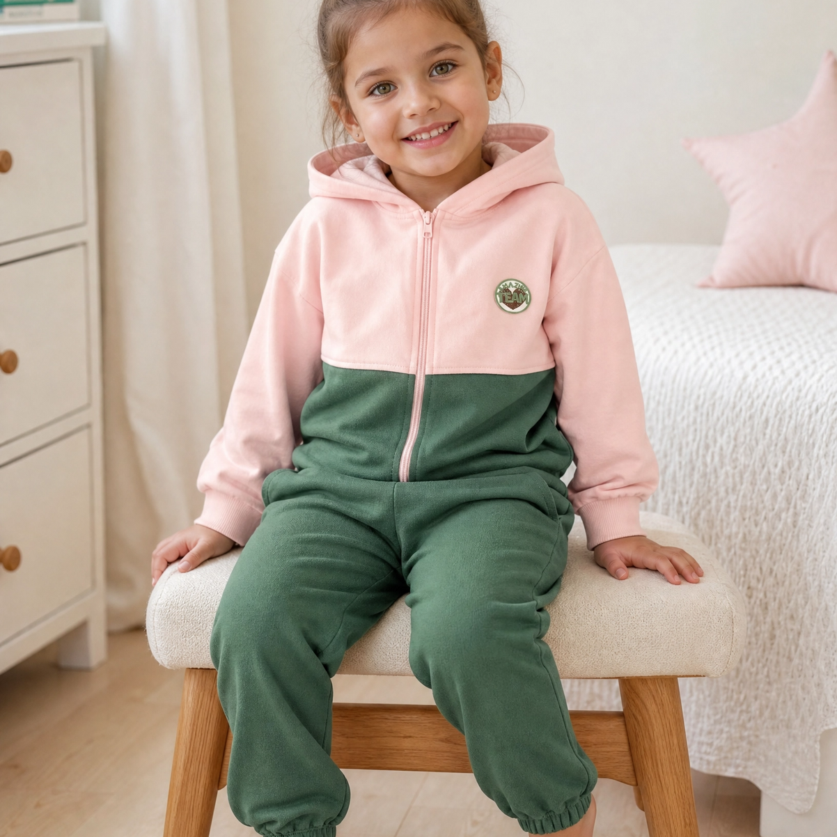 Conjunto Infantil Jardim de Inverno com Moletom de Capuz