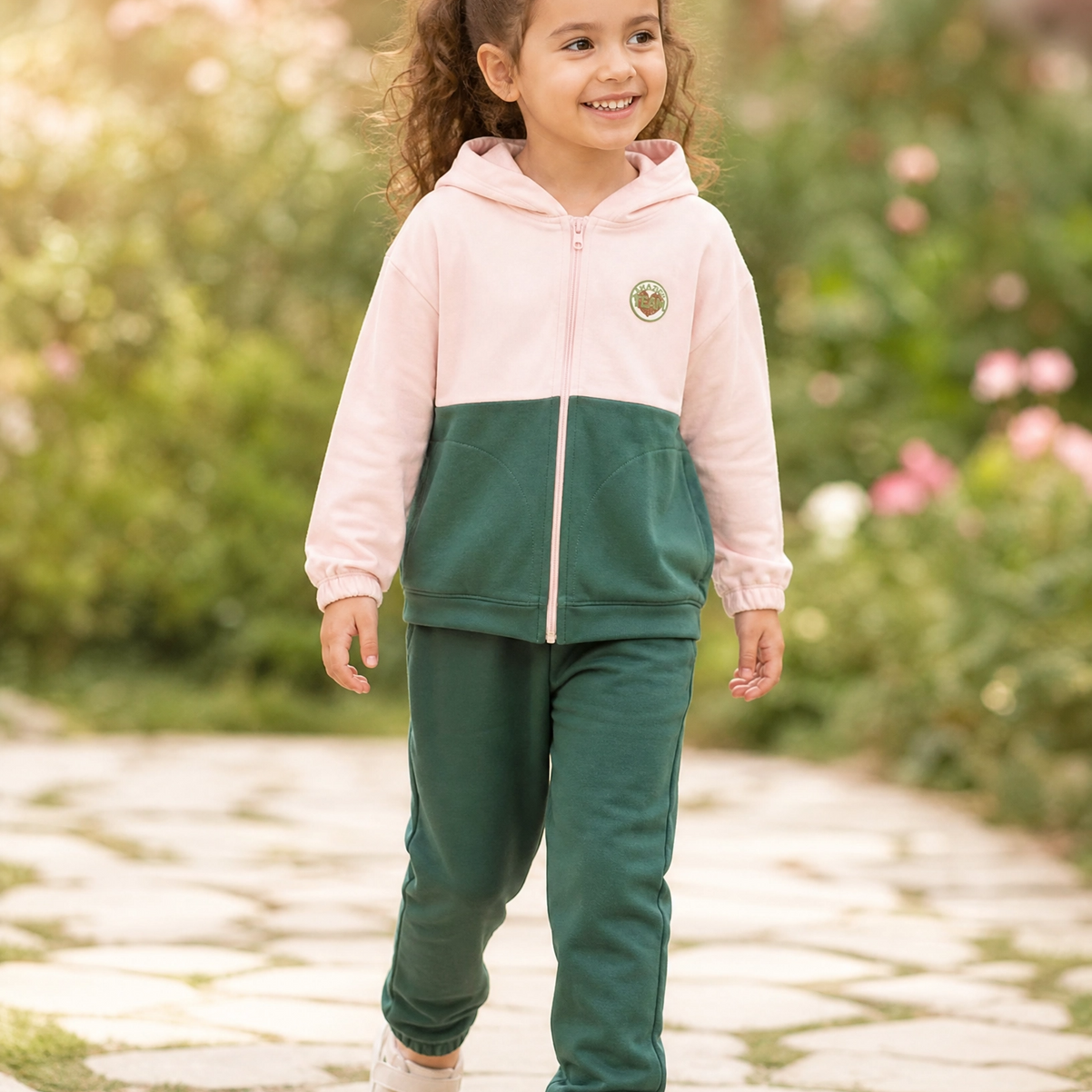Conjunto Infantil Jardim de Inverno com Moletom de Capuz