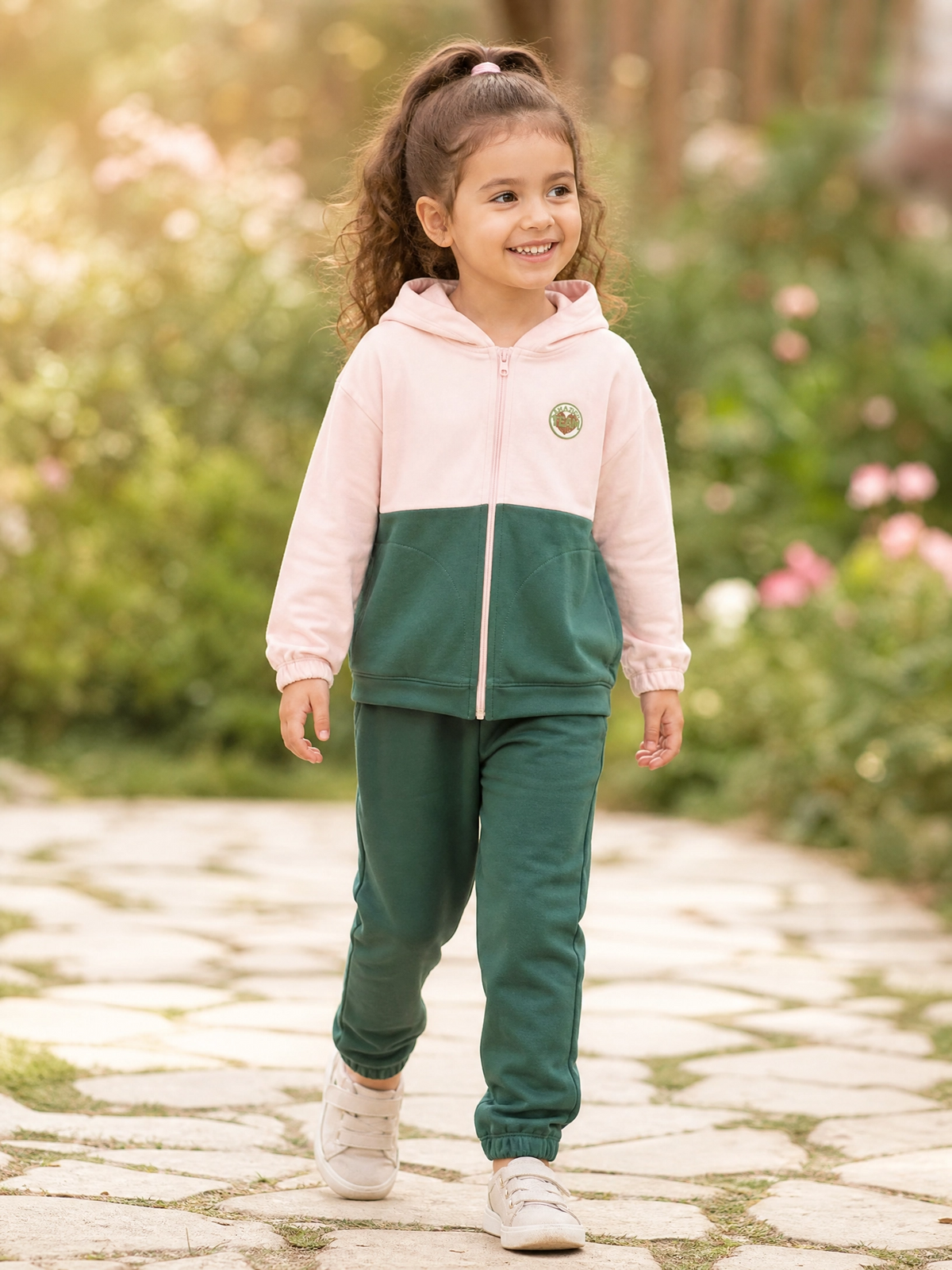 Conjunto Infantil Jardim de Inverno com Moletom de Capuz
